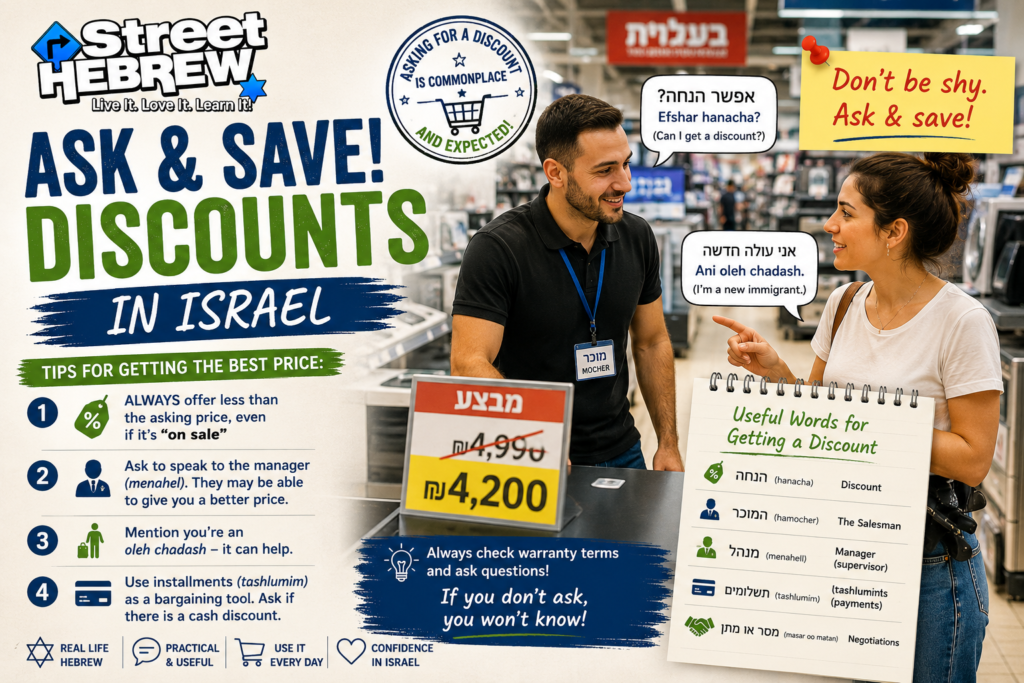 asking for a discount in israel